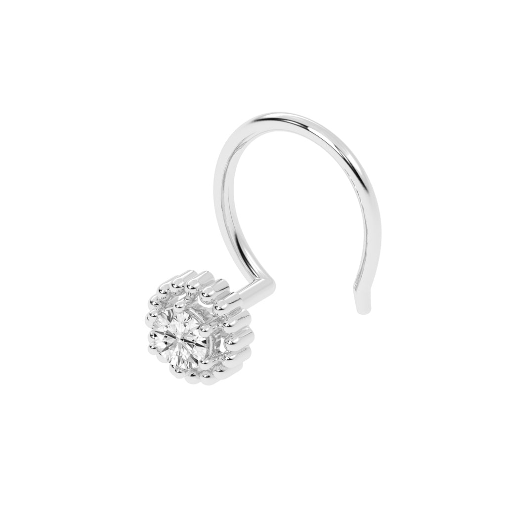Luminous Beaded Halo Nose Pin