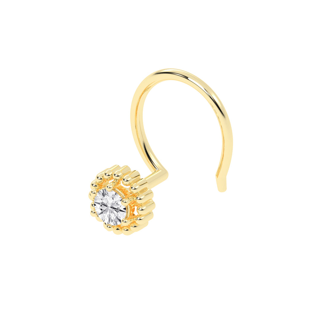 Luminous Beaded Halo Nose Pin