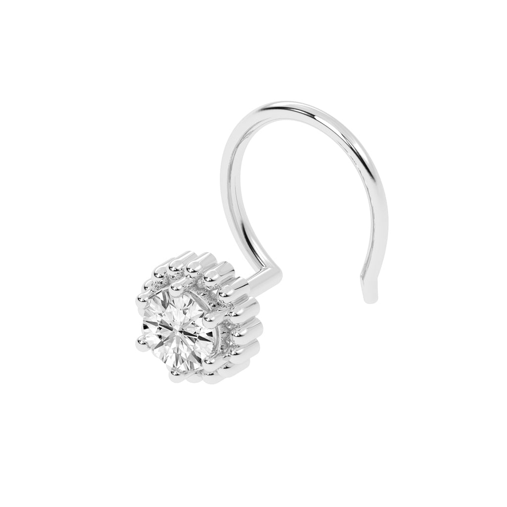RoseHued Beaded Halo Nose Pin