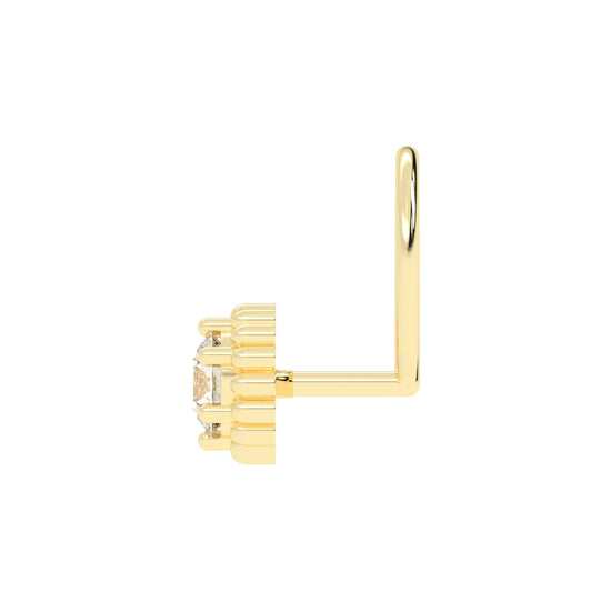 RoseHued Beaded Halo Nose Pin