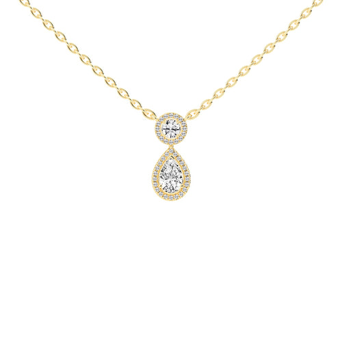 Brielle Teardrop Pear Cut Fancy Lab Diamond Pendant