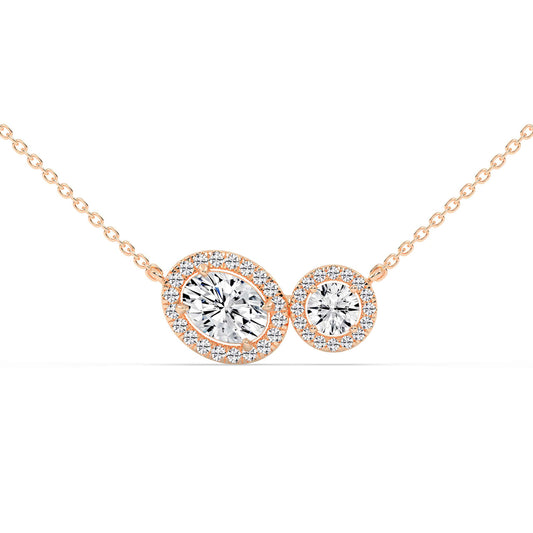 Marina Twin Style Halo Lab Diamond Pendant