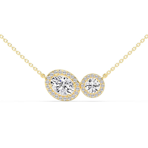 Marina Twin Style Halo Lab Diamond Pendant