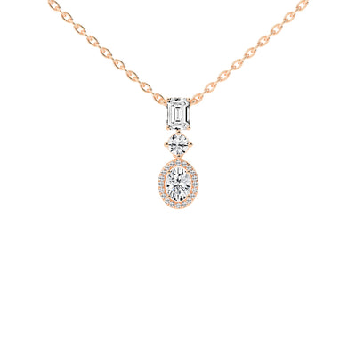 Mirabelle Three Tiered Fancy Lab Ddiamond Pendant