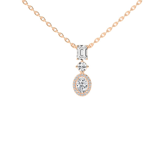 Mirabelle Three Tiered Fancy Lab Ddiamond Pendant