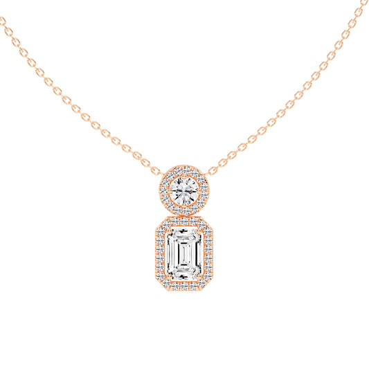 Xerina Halo Style Fancy Lab Diamond Pendant