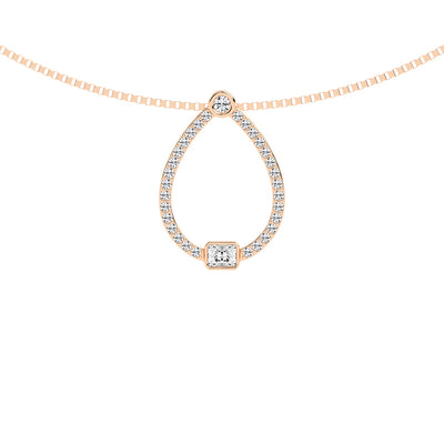 Juna Open Round Cut Delicate Lab Diamond Pendant