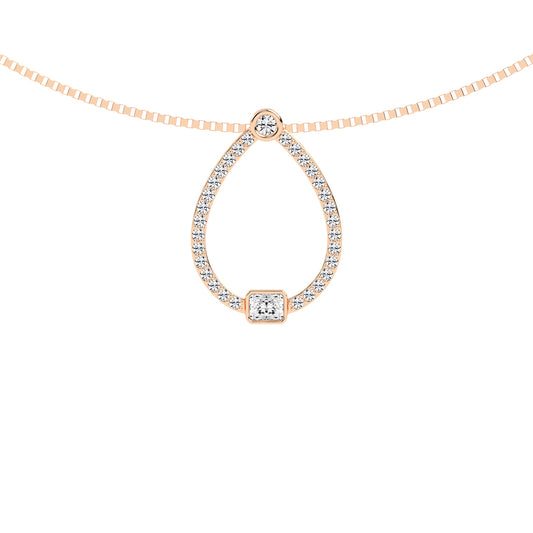 Juna Open Round Cut Delicate Lab Diamond Pendant