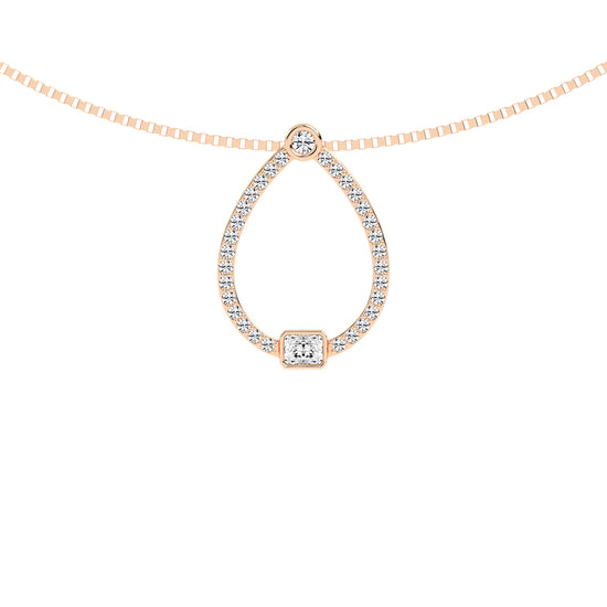 Juna Open Round Cut Delicate Lab Diamond Pendant