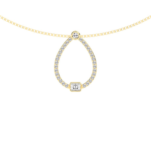 Juna Open Round Cut Delicate Lab Diamond Pendant