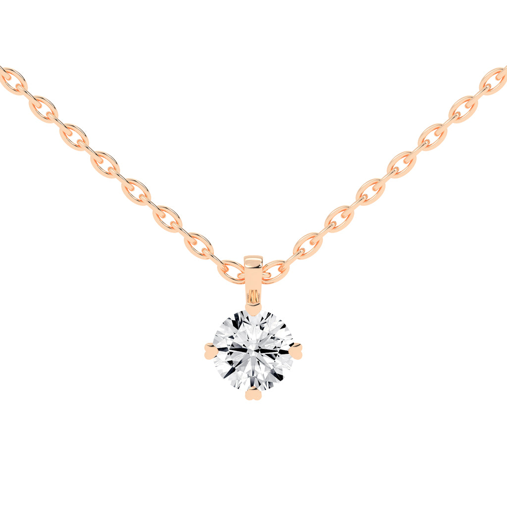 Elysian Spark  Classic Solitaire Pendant