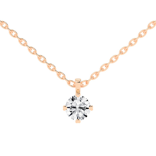Elysian Spark  Classic Solitaire Pendant