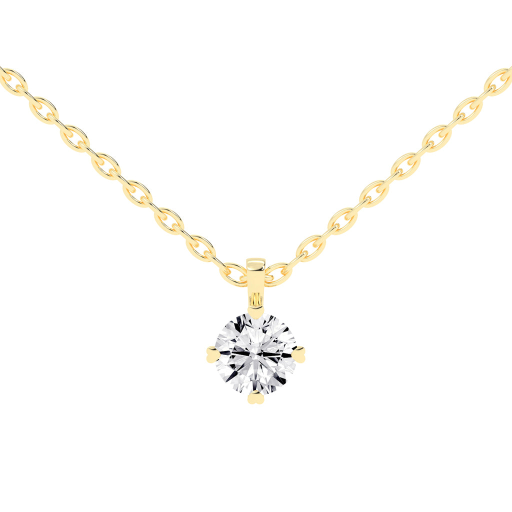 Elysian Spark  Classic Solitaire Pendant