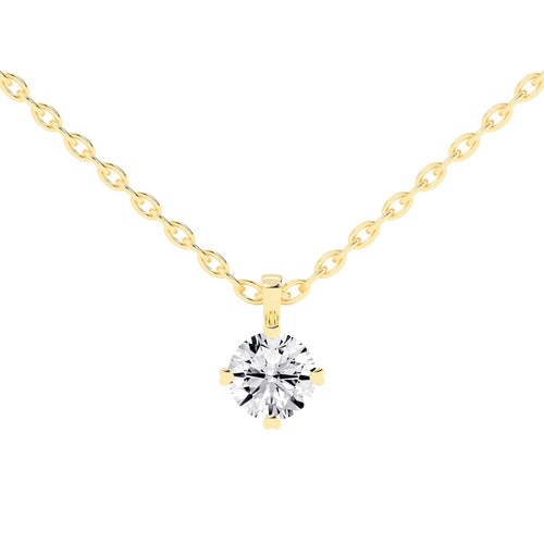 Elysian Spark  Classic Solitaire Pendant