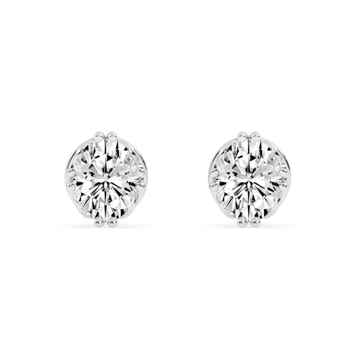 0.25Ct Oval Shape Gold Solitaire Studs Earrings