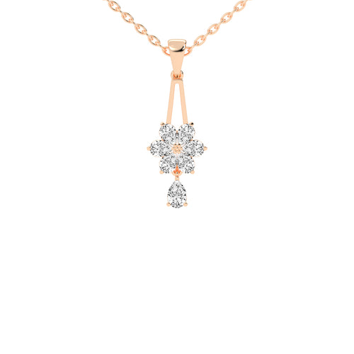 Quinn 2.25Ct Floral Style Fancy Lab Diamond Pendant