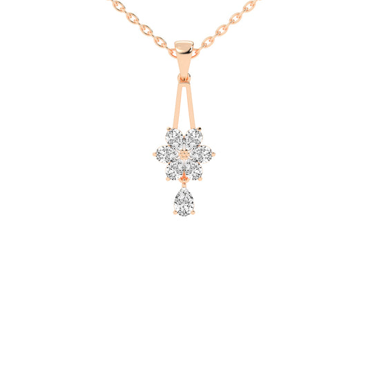Quinn 2.25Ct Floral Style Fancy Lab Diamond Pendant