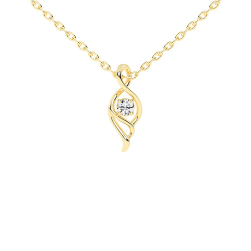 Sylvi Round Cut Geomwtric Delicate Lab Diamond Pendant
