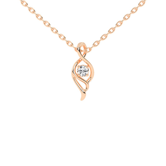 Sylvi Round Cut Geomwtric Delicate Lab Diamond Pendant