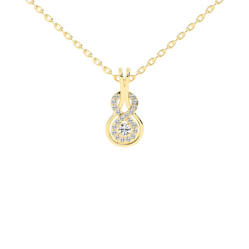 Adele Infinity Round Cut Delicate Lab Diamond Pendant