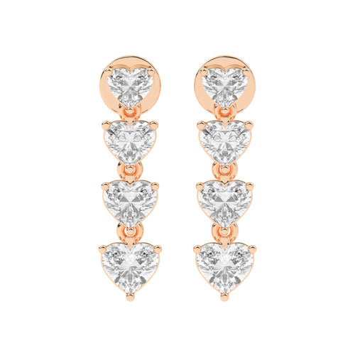 2Ct Round Shape Yellow Gold Solitaire Studs Earrings
