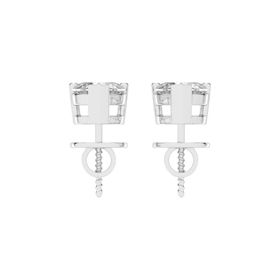 Petite Heart-Cut Solitaire Stud Earrings
