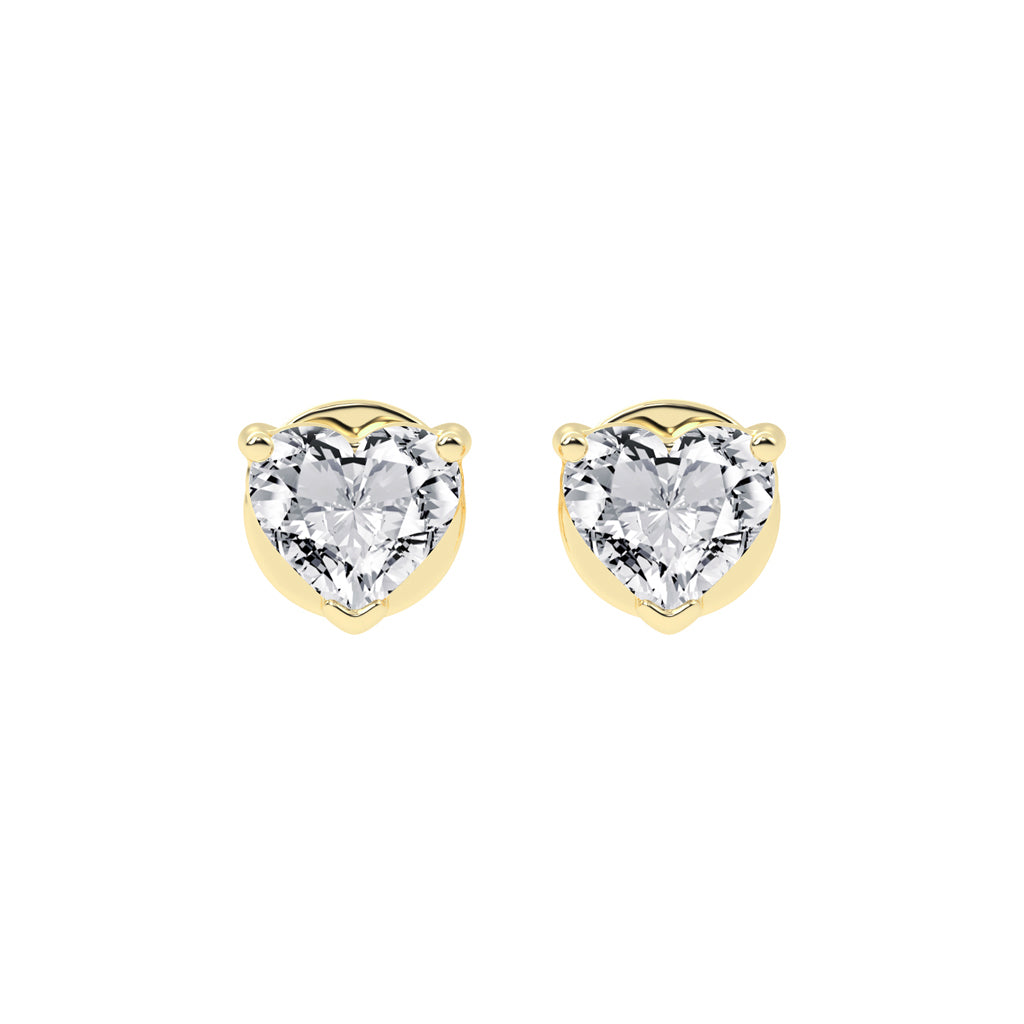 RosÃ© Romance Heart-Cut Diamond Stud Earrings