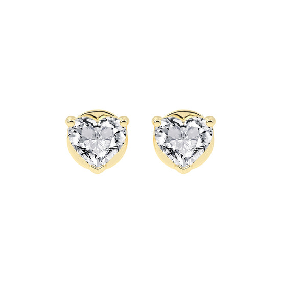 RosÃ© Romance Heart-Cut Diamond Stud Earrings