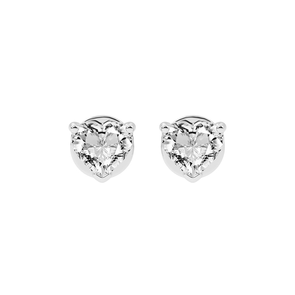 RosÃ© Romance Heart-Cut Diamond Stud Earrings