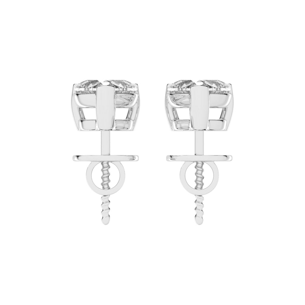 RosÃ© Romance Heart-Cut Diamond Stud Earrings