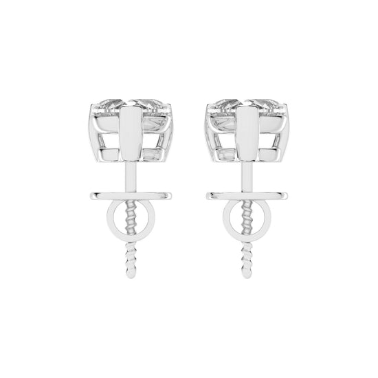 RosÃ© Romance Heart-Cut Diamond Stud Earrings