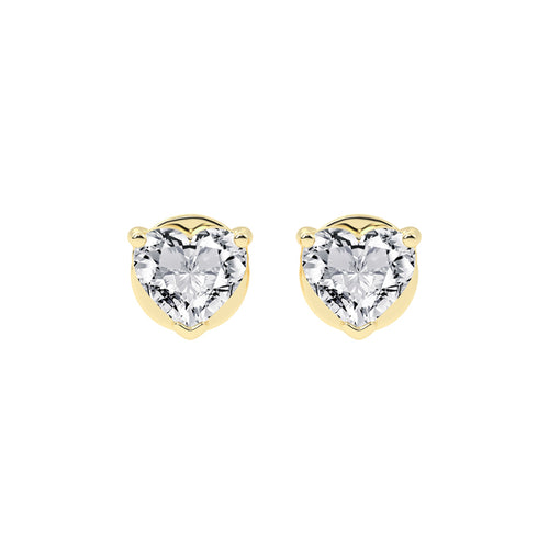 RosÃ© Romance Heart-Cut Diamond Stud Earrings