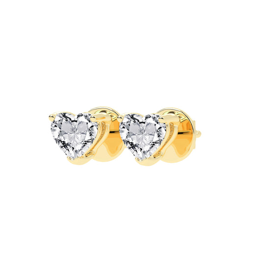 RosÃ© Romance Heart-Cut Diamond Stud Earrings