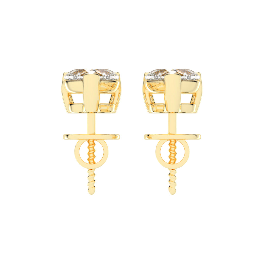 RosÃ© Romance Heart-Cut Diamond Stud Earrings