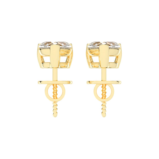 RosÃ© Romance Heart-Cut Diamond Stud Earrings