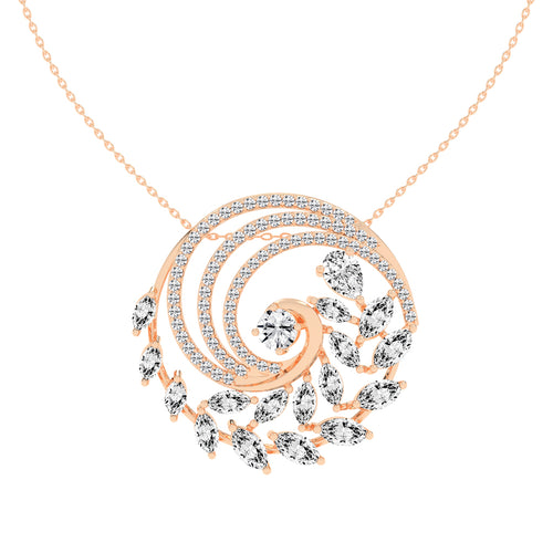 Vesperia Foliage Pear Cut Casual Lab Diamond Pendant