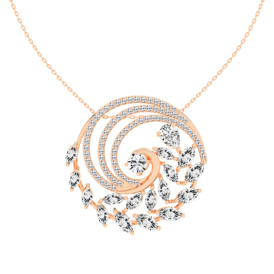 Vesperia Foliage Pear Cut Casual Lab Diamond Pendant