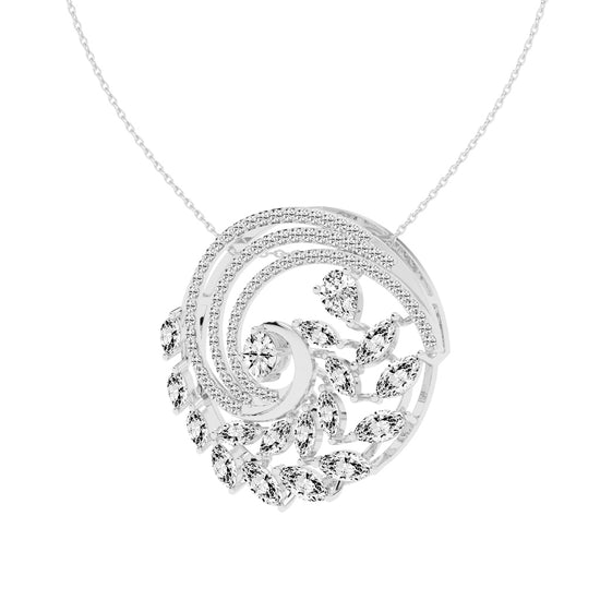 Vesperia Foliage Pear Cut Casual Lab Diamond Pendant