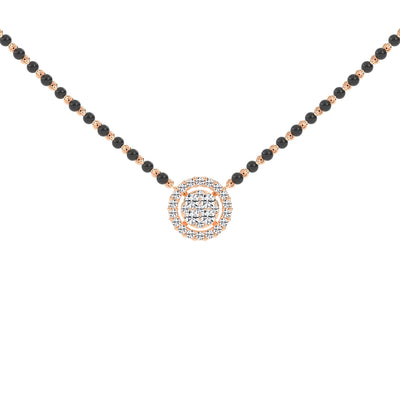 0.50Ct Round Shape Delicate Mangalsutra