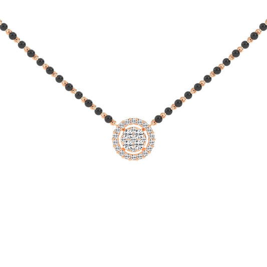 0.50Ct Round Shape Delicate Mangalsutra