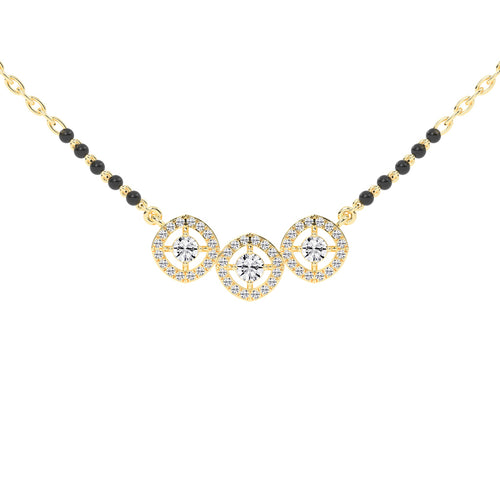 0.50Ct Round Shape Delicate Mangalsutra