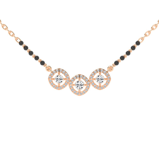 0.50Ct Round Shape Delicate Mangalsutra