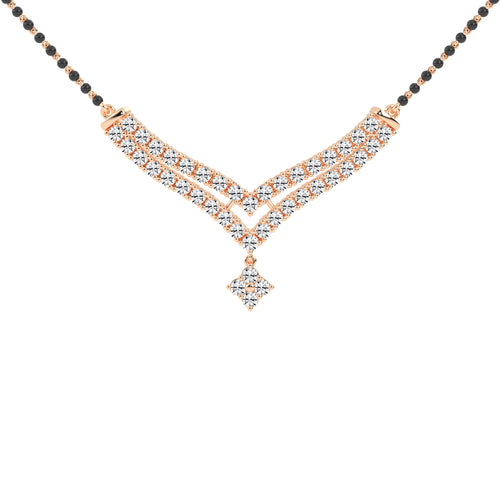 3.25Ct Round Shape Delicate Mangalsutra