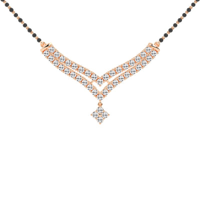 3.25Ct Round Shape Delicate Mangalsutra