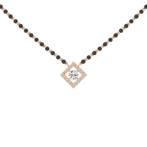 0.25Ct Round Shape Delicate Mangalsutra