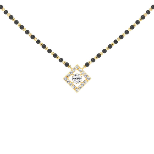 0.25Ct Round Shape Delicate Mangalsutra