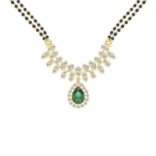 3Ct Pear Shape Fancy Mangalsutra