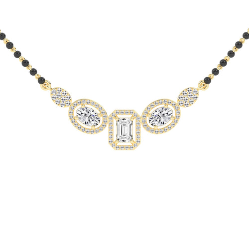 2Ct Oval Shape Fancy Mangalsutra