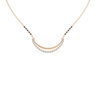 1Ct Round Shape Delicate Mangalsutra