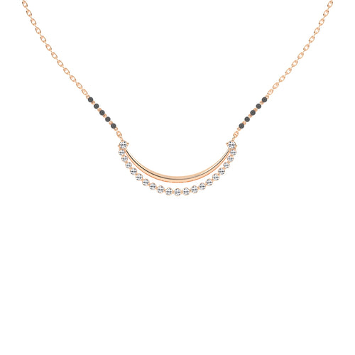 1Ct Round Shape Delicate Mangalsutra